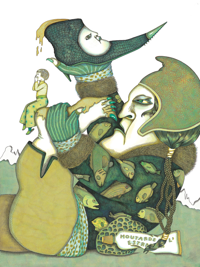 07_yéti - Illustration du livre Monstres malades, éditions Thierry Magnier 2004